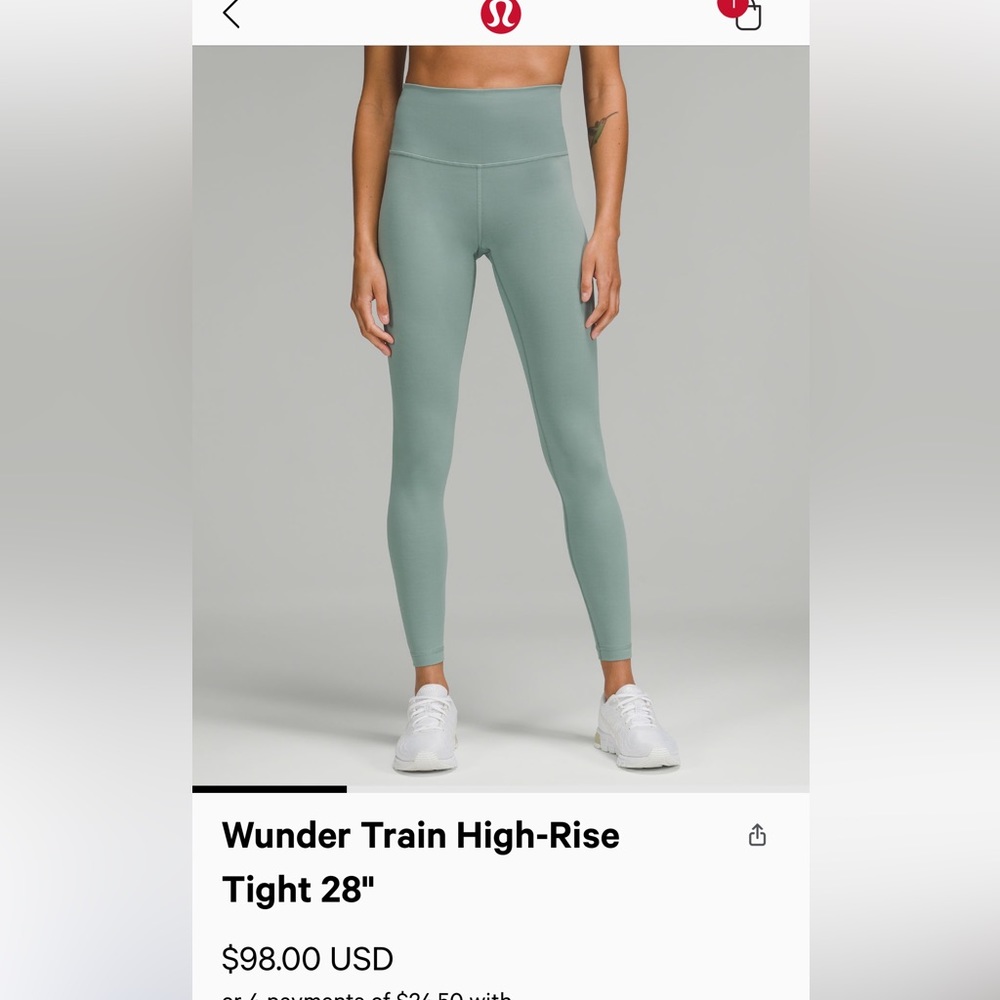 BNWT lululemon Wundertrain 14